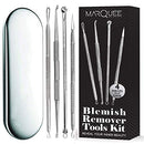 Blackhead, Whitehead, Pimple, Zit Remover Kit, Comedone Extractor Tool Treatment Skin Blemish and Acne Scar Removal 4-piece Alayna (TM)