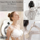Electric Shower Back Cleaning Brush, Wall-Mounted Hands-Free Automatic Back Washer, 360° Rotating Exfoliating Body Scrubber, IPX7 Waterproof, Magnetic Charging, 3 Replaceable Heads Infinity Warehouse