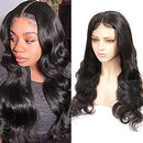 4x4 Inch Lace Front Wig Body Wave 1 Piece, 100% Unprocessed Human Hair Lace Closure Wigs with Baby Hair, Natural Color Bodywave Wavy Curl Wigs 150% Density (14", 1B, 150%) ALISFEEL