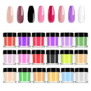 LOYALSE Acrylic Powder, MTMKQ 18 Colors Acrylic Nail Art Tips UV Gel Powder Dust Design Decoration 3D Manicure LOYALSE