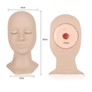LASHVIEW Lash Mannequin Head,Replaced Eyelids Mannequin Head, For Lash Extension Practice, with 4 Pairs Replaced Eyelids, Makeup Soft-Touch Rubber Practice Head, Natural Skin Color LASHVIEW