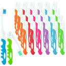Bulk Travel Toothbrush, Folding, Built in Toothbrush Cover, Individually Wrapped , Camping, Hiking (25 Pack Medium) Lingito