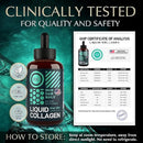 Liquid Collagen Peptides with Biotin Drops - 30,000mcg Biotin and Collagen Liquid for Women and Men - Youthful Skin, Hair Growth, Strong Nails - Hair Vitamins for Hair Loss - Lemon Flavor - 2x2oz Infinity Warehouse