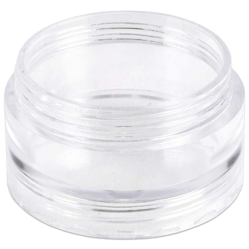 Beauticom 10G/10ML Round Stackable Transparent Plastic Makeup Lotion Cream Cosmetic Ointment Jars with Screw Cap Lid (1 Column (6 Pieces)) Beauticom