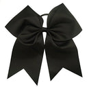 Kenz Laurenz Cheer Bows Black Cheerleading Softball - Gifts for Girls and Women Team Bow with Ponytail Holder Complete Your Cheerleader Outfit Uniform Strong Hair Ties Bands Elastics (1) Kenz Laurenz