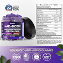 NAD+, Resveratrol, Berberine, & Biotin Anti-Aging Gummy - Hair, Skin, Nails & Joint Supplement - Collagen Peptides, Keratin, Zinc, Vitamin K2 & D3 Gummies -Regeneration- Non-GMO - Made in USA 60 Count Infinity Warehouse