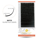BEYELIAN Mink Ellipse Flat Eyelash Extensions MATTE Black Individual Semipermanent Lash Building Extensions C Curl 0.20mm 8mm BEYELIAN