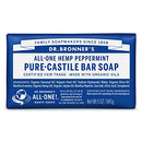 Dr. Bronner’s - Pure-Castile Bar Soap (Peppermint, 5 ounce) - Made with Organic Oils, For Face, Body and Hair, Gentle and Moisturizing, Biodegradable, Vegan, Cruelty-free, Non-GMO Dr. Bronner's