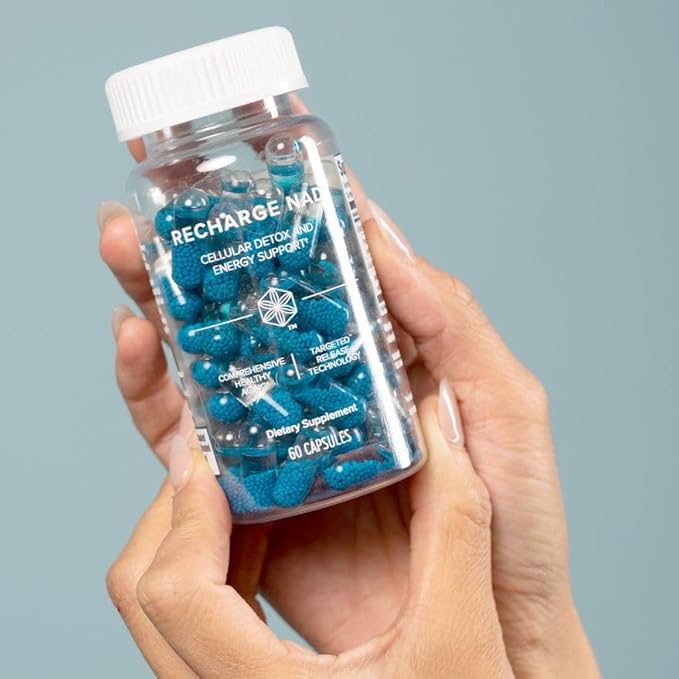 Isagenix Recharge NAD - Cellular Detox, Comprehensive Healthy Aging, and Energy Support - 1 Bottle - 60 ct Targeted Release Capsules Infinity Warehouse