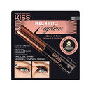 KISS Magnetic Eyeliner, Black, 0.16 Ounce, Smudge Proof, Biotin Infused, Free of Synthetic Fragrances, Dyes, Parabens, Petrochemicals, And Formaldehyde with Precision Tip Brush KISS