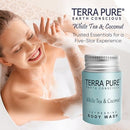 Travel Size Hotel Body Wash 300 Count 1 oz Bottles Guest Amenities for Hotels Vacation Rentals & Short Term Rentals Paraben Free White Tea & Coconut Scent Infused with Aloe and Olive Oil by Terra Pure Infinity Warehouse