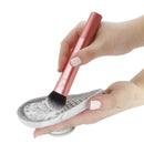 Real Techniques Professional Textured Makeup Brush Cleaner Mat with Brush Cleansing Gel for Fast & Easy Use, Removes Makeup and Oil, Mess Free, Cruelty Free & Vegan, Extends Brush Life, Grey, 3 Piece Real Techniques