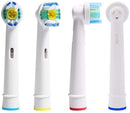 Replacement Brush Heads Compatible with Oral-B-Braun– 3D White - Pack of 4 Generic Electric Toothbrush Replacement Heads GRANDIOSI