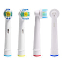 Replacement Brush Heads Compatible with Oral-B-Braun– 3D White - Pack of 4 Generic Electric Toothbrush Replacement Heads GRANDIOSI