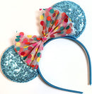CLGIFT UP Minnie Ears,Pick your color, Iridescent Minnie Ears, Silver gold blue minnie ears, Rainbow Sparkle Mouse Ears,Classic Red Sequin Minnie Ears (UP) CLGIFT