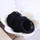 Hair Ties - 100 Pcs 2mm Black Rubber Hair Bands for Ponytail (Colors) (2mm black) Interhomie
