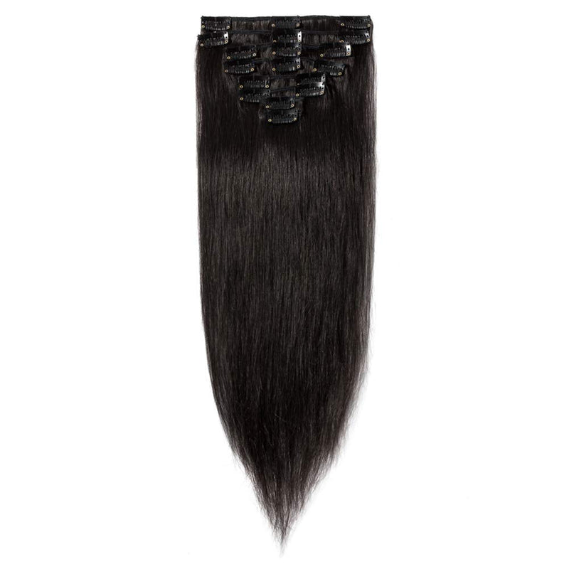 Clip in 100% Remy Human Hair Extensions 10''-24'' Full Head 8pcs 18clips Short Soft Silky Straight for Women Beauty