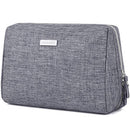 Large Makeup Bag Zipper Pouch Travel Cosmetic Organizer for Women and Girls (Large, Grey) Narwey
