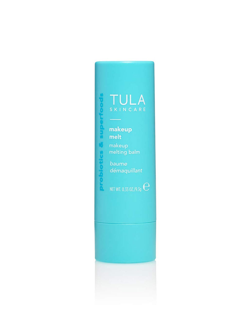 TULA Skin Care Makeup Melt Makeup Removing Balm | Travel-Friendly, Dissolves Stubborn Makeup and Softens Skin | 0.32 oz. TULA