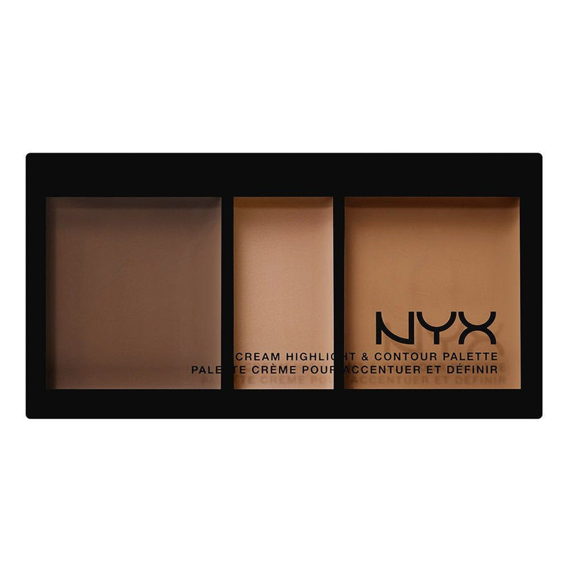 NYX PROFESSIONAL MAKEUP Cream Highlight & Contour Palette, Deep, 0.38 Ounce (CHCP03) NYX PROFESSIONAL MAKEUP