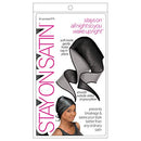 Stay On Satin Hair Wrap Tie Up Womens Head Scarf for Sleeping, Black Stay On Satin