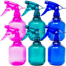 Youngever 6 Pack Empty Plastic Spray Bottles, Spray Bottles for Hair and Cleaning Solutions, 3 Assorted Colors (12 Ounce) Youngever