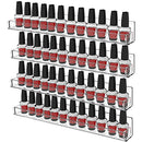 Cq acrylic Nail Polish Organizer Wall Mounted,4 Pack Nail Polish Rack Display 48 Bottles Nail Tech Organizers and Storage,Clear Nail Polish Wall Rack Nail Supplies for Nail Techs,15 Inch Cq acrylic