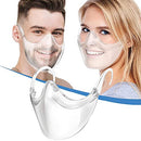 Transparent_Face_Mask, Clear Combine Plastic Reusable Clear Face Bandanas, Upgraded Breathable, Visible Expression, for Adults (No Fogging 1 pcs) shuang qing