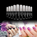 Vivace 2Pack Natural/Clear 2 Color French 1000 Nail Tips(Clear 500tips/ Natural 500tips) 10Sizes,Long Ballerina Nails, Acrylic Nail Tips (French) Vivace