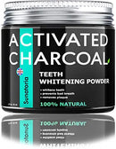 Activated Charcoal Teeth Whitening Powder – Coconut Teeth Whitener – Effective Remover Tooth Stains for a Healthier Whiter Smile - Product of UK by Sunatoria - Improved Formula - Charcoal Teeth White SUNATORIA