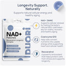 DUORI NAD+ Patch - Healthy Aging - NMNH - Resveratrol - CoQ10 - Lion's Mane - NAD+ - Vegan Daily Patch - 30 Patches Infinity Warehouse