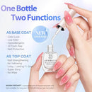 AZUREBEAUTY 2-in-1 Base & Top Coat Nail Polish, Clear Strengthener, Quick-Dry, High-Gloss Shine, Streak-Free, Gentle Formula for Easy At-Home Manicures Infinity Warehouse