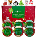 Christmas Squishy Bubble Bath Bombs for Kids with Surprise Holiday Squishy Toys Inside by Two Sisters. 6 Large 99% Natural Fizzies in Gift Box. Moisturizes Dry Skin. Releases Color, Scent, Bubbles Two Sisters