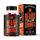 Beard Growth Gummies - Grow a Fuller & Thicker Beard Faster, Berry Blast Flavor - Formulated with Biositol Complex 1 Plus 19 Hair Growth Nutrients - (60 Capsules) Wild Willies Wild Willies