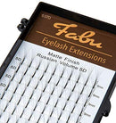 Professional Premade Fans for Lash Extensions – Handmade Russian Volume Lash Fan Tray – Natural Look, Cruelty-Free Mink Lashes for False Eyelash Extension Kit by Fabu, Matte Black, 5D 0.07 D-curl 9mm Fabu