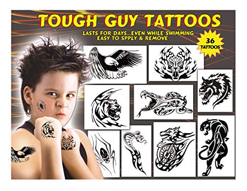 Kid's Temporary Tattoos - Tough Guy Tattoos Temporary Tattoo Factory for Kids