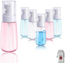 6PCS Fine Mist Spray Bottle 100ml 3.4 oz Empty Spray Bottles Plastic Refillable Cosmetic Travel Mister Spray Bottle for Hair, Cleaning, Essences, Perfume, Skincare + Free Drawstring Bag by AMORIX Amorix