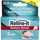 Dentemp Denture Reline Kit - Advanced Formula Reline It Denture Reliner - Denture Kit to Refit and Tighten Dentures for Both Upper & Lower Denture Dentemp