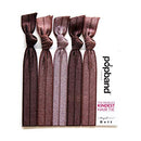 Popband Cocoa Brown Elastic Hair Tie Bands 5 Pack POPBAND
