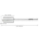 USA Pana 3/32" Safety Nail Carbide - Smooth Round Top Large Barrel Head for Electric Dremel Drill Machine - Grit Size: (4XC, 3XC, 2XC, XC, C, M, F, XF) (Medium (M) SILVER) PANA