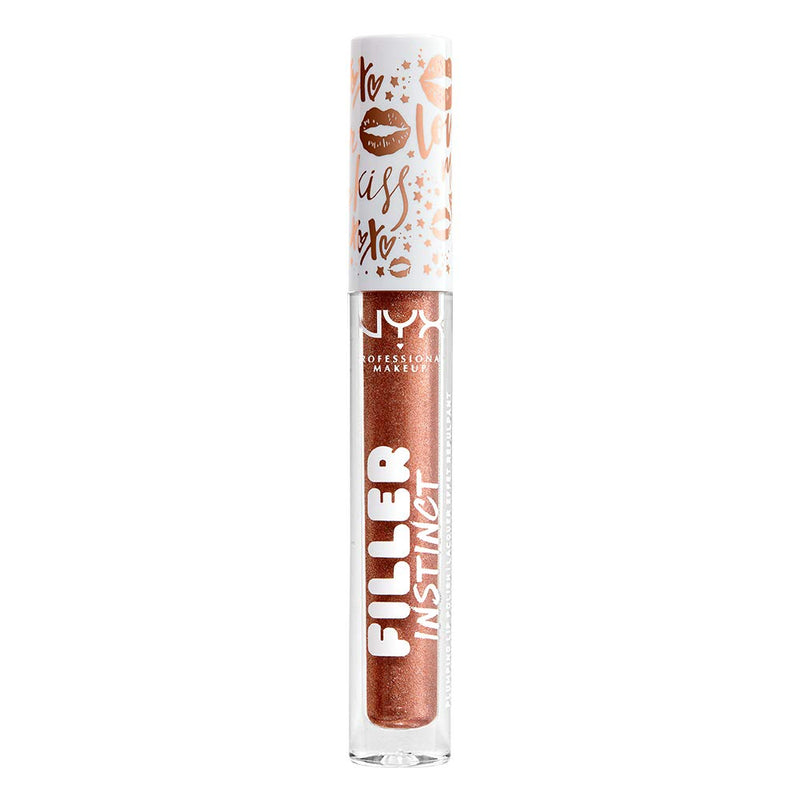 NYX PROFESSIONAL MAKEUP Filler Instinct Plumping Lip Polish, Lip Plumper Gloss - Cheap Fills, Bronze Gold NYX PROFESSIONAL MAKEUP