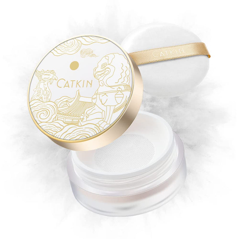 CATKIN Dreamworld Air Makeup Loose Powder Setting Finishing Powder Oil Control Matte Natural with Puff (C01 Natural) Infinity Warehouse