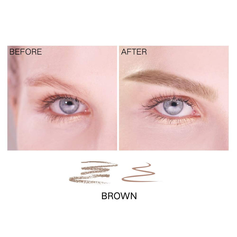Music Flower Dual Tipped Eyebrow Pen Ultra Slim Definer for outlining and filling Creates Natural Looking Brows (Pack of 2, Brown) Music Flower