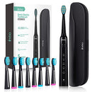 Initio Electric Toothbrush, 5 Modes with Smart Timer, 8 Brush Heads & Travel Case Included, Rechargeable Toothbrush, Oral Care Whitening Toothbrush Initio