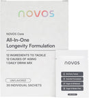 NOVOS Core Longevity Mix, Anti-Aging Supplement, Drink Powder Packet Unflavored - Skin Support, Energy, Mood Support, Sleep and Cognition Support - 30 Servings Infinity Warehouse