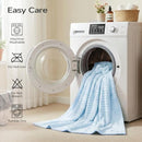 REDKISS Blue Towel Wrap for Women, XL Spa Shower Wrap with Hair Towel, Super Absorbent Bath Towels Robe for Body, Adjustable Microfiber Plush Bathrobe for Girls, Warmth Velcro Plus Size Wraps Towels Infinity Warehouse