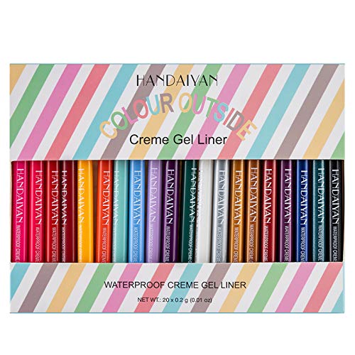 COOSA Waterproof Eye Liner Pencil Set 20 Colors Natural Matte Long Lasting Eyeliners Eye Makeup Pencils,Easy Apply Colored Eyeliner Retractable Eye Makeup Liners and Shadow Pencil for Women Coosa