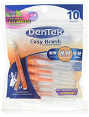 DenTek Easy Brush Advanced Clean Interdental Cleaners, Standard, 10 Count DenTek
