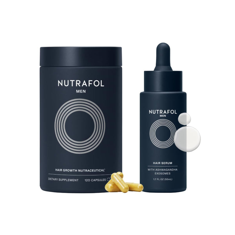 Nutrafol Men's Hair Growth Supplement and Hair Serum, Clinically Tested for Visible Thickness and Strength - 1 Month Supply, 1.7 Fl Oz Bottle Infinity Warehouse