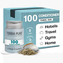 Travel Size Hotel Conditioner 100 Count 1oz Bottles Guest Amenities for Hotels Vacation Rentals & Short Term Rentals Paraben Free White Tea and Coconut Scent Infused with Aloe & Olive Oil | Terra Pure Infinity Warehouse